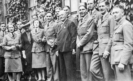 The Wedding reception for John Nettleton and his bride, Section Officer Betty nee Havelock WAAF, 1 July 1942.
